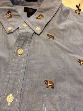 Saint Bernard dog button up shirt